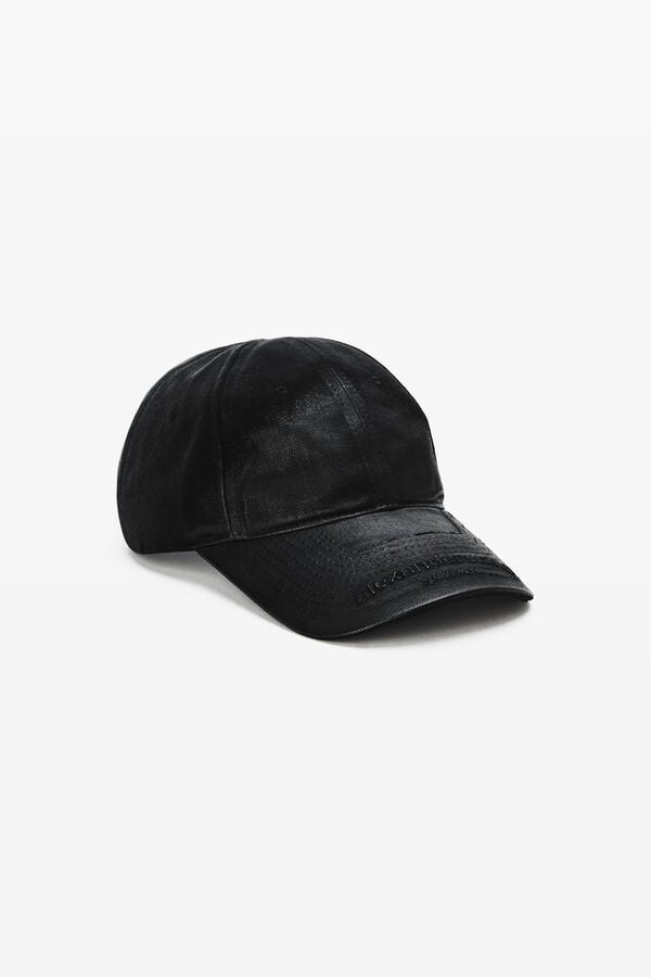 t alexander wang Unisex Logo Embroidered Cap in Coated Cotton