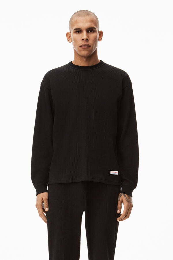 t alexander wang UNISEX LONG SLEEVE IN COTTON WAFFLE THERMAL