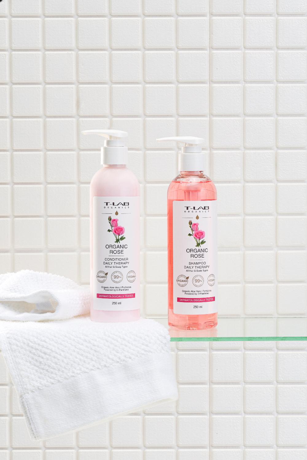 T Lab Professional Organic Rose Daily Therapy Shampoo 250 Ml