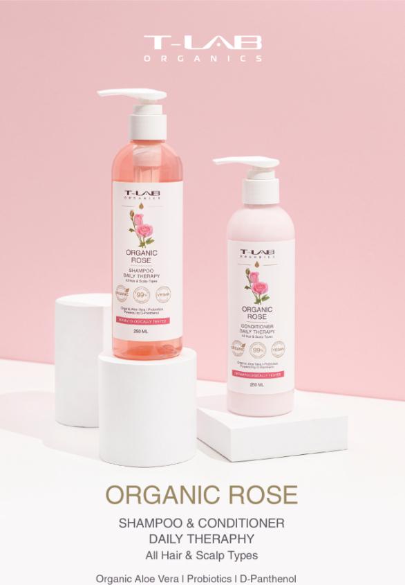 T Lab Professional Organic Rose Daily Therapy Shampoo 250 Ml