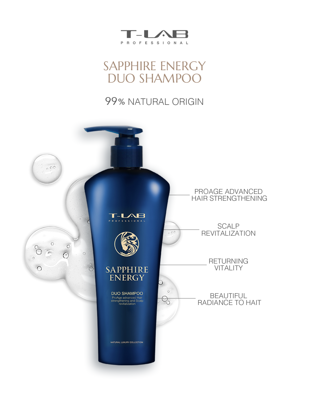 T Lab Professional SAPPHIRE ENERGY Shampoo 750ml