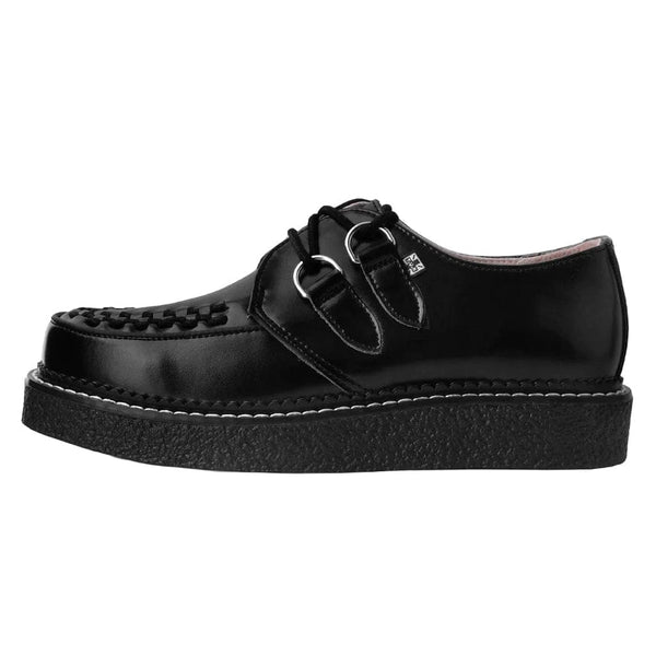 t.u.k 1970 Original Creeper Black Leather & White Stitch