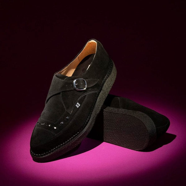 T.u.k 1970 Original Pointed Creeper Black Suede & Monk Buckle