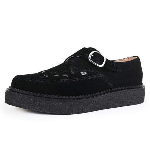 T.u.k 1970 Original Pointed Creeper Black Suede & Monk Buckle