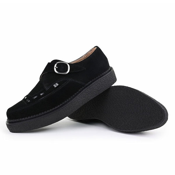 T.u.k 1970 Original Pointed Creeper Black Suede & Monk Buckle