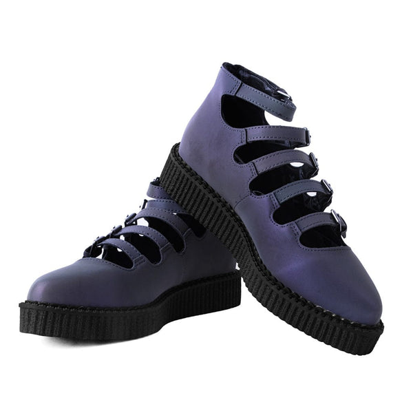 T.u.k Ballet Creeper Multi-Strap Midnight Chameleon Purple