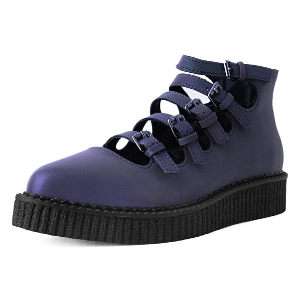 T.u.k Ballet Creeper Multi-Strap Midnight Chameleon Purple