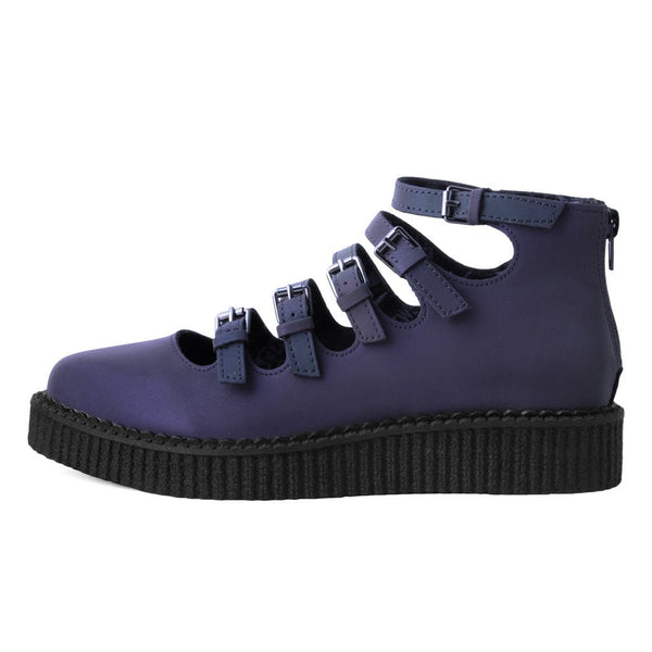 t.u.k Ballet Creeper Multi-Strap Midnight Chameleon Purple