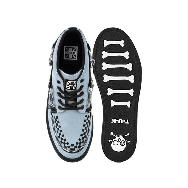 T.u.k Creeper Bondage Sneaker Mid Top Cool Grey Suede