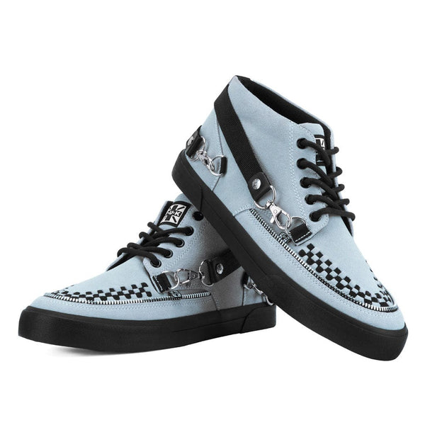 T.u.k Creeper Bondage Sneaker Mid Top Cool Grey Suede