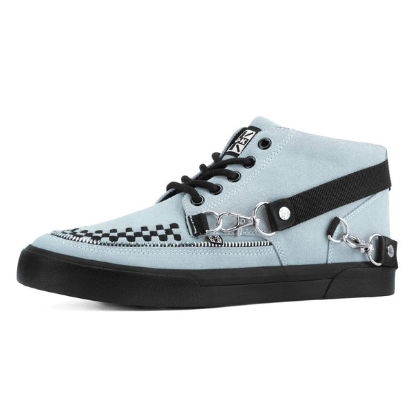 T.u.k Creeper Bondage Sneaker Mid Top Cool Grey Suede