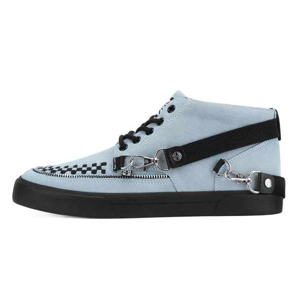 t.u.k Creeper Bondage Sneaker Mid Top Cool Grey Suede