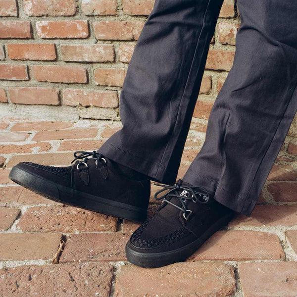 T.u.k Creeper Sneaker Essential Interlace Black Canvas