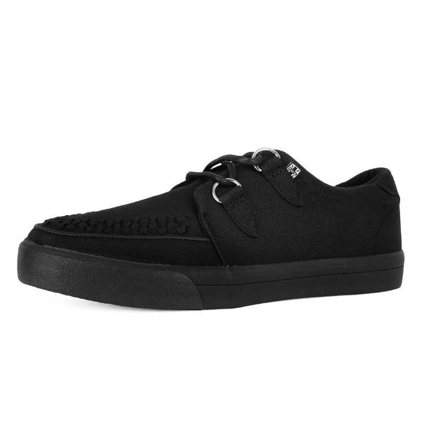 T.u.k Creeper Sneaker Essential Interlace Black Canvas