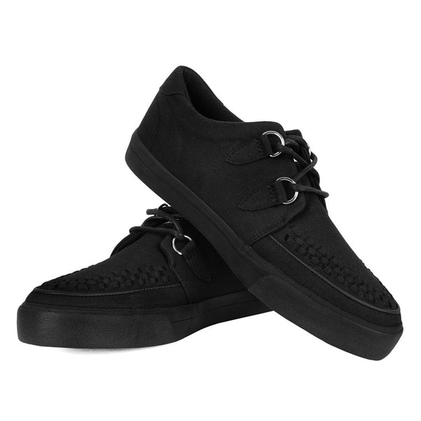 T.u.k Creeper Sneaker Essential Interlace Black Canvas