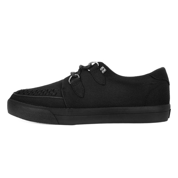 t.u.k Creeper Sneaker Essential Interlace Black Canvas