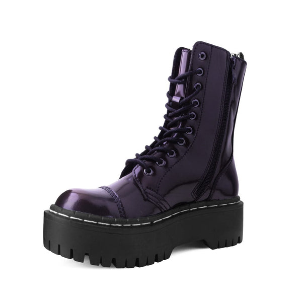 T.u.k Double Decker 10-Eye Boot Burgundy TUKskin™