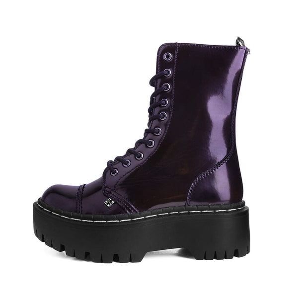 t.u.k Double Decker 10-Eye Boot Burgundy TUKskin™