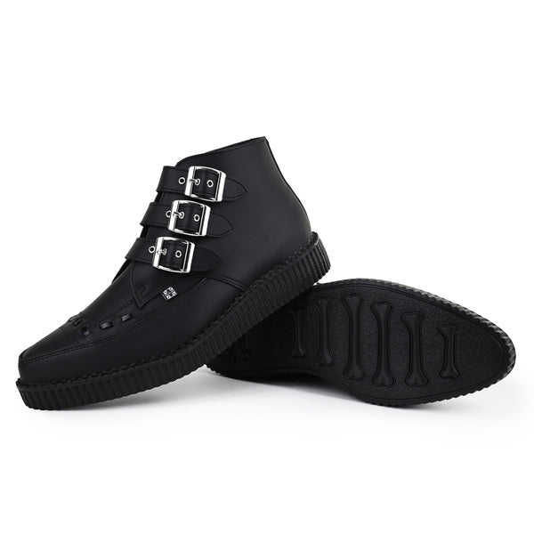 T.u.k Pointed Creeper 3-Buckle Boot Black TUKskin™