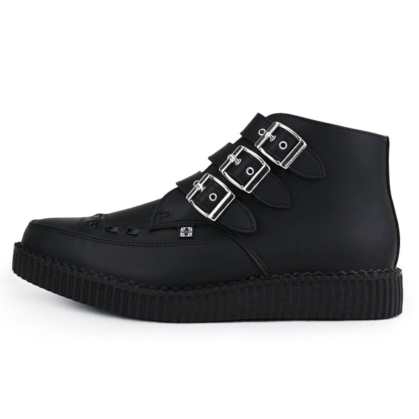 t.u.k Pointed Creeper 3-Buckle Boot Black TUKskin™