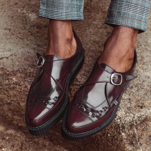 T.u.k Pointed Creeper Monk Buckle Burgundy TUKskin™