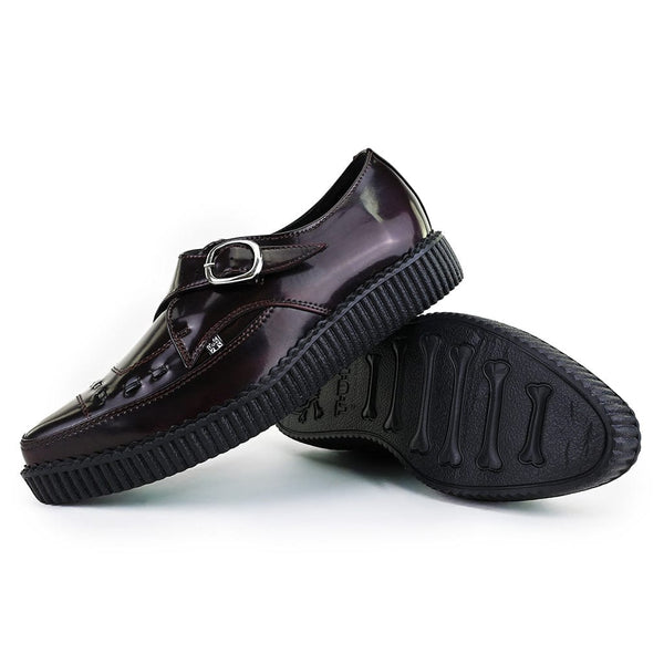 T.u.k Pointed Creeper Monk Buckle Burgundy TUKskin™