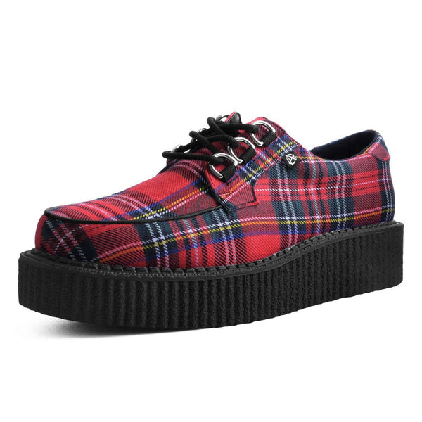 T.u.k Anarchic 3 Ring Creeper Tartan Canvas