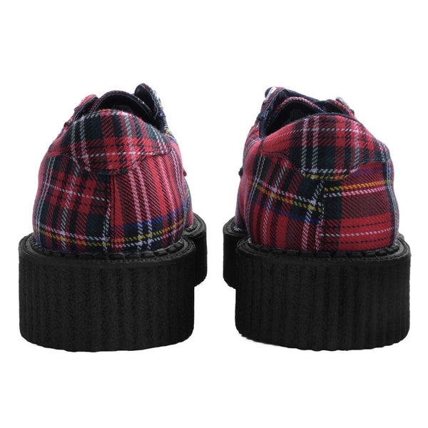 T.u.k Anarchic 3 Ring Creeper Tartan Canvas
