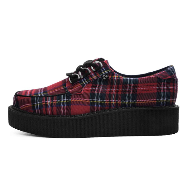 t.u.k Anarchic 3 Ring Creeper Tartan Canvas