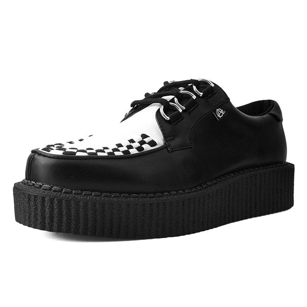 T.u.k Anarchic Creeper Black & White Vegan Leather