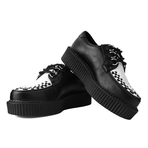 T.u.k Anarchic Creeper Black & White Vegan Leather