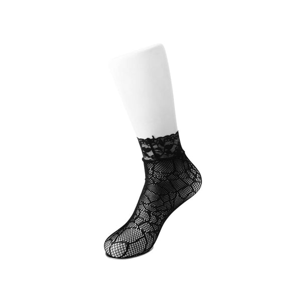 t.u.k Ankle Sock Black Spiderweb Lace Womens