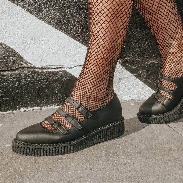t.u.k Ballet Creeper 3-Strap Black TUKskin™