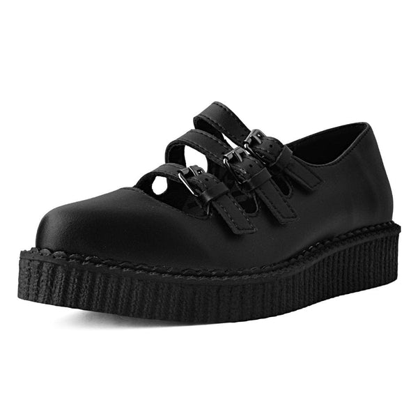 t.u.k Ballet Creeper 3-Strap Black TUKskin™