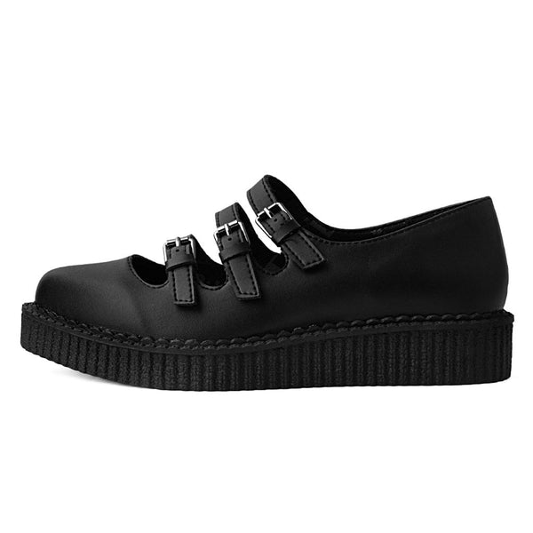 t.u.k Ballet Creeper 3-Strap Black TUKskin™