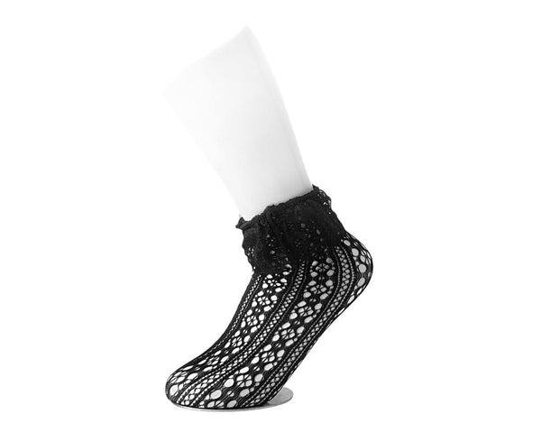 t.u.k Black Assorted Fishnet Socks 5-Pk Womens
