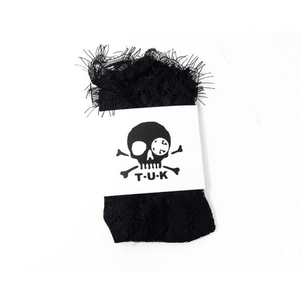 T.u.k Black Lace Ribbon Tie Ankle Sock