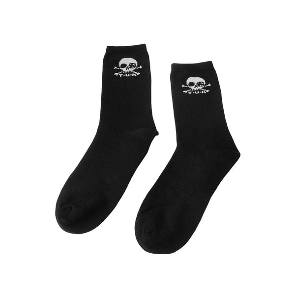 T.u.k Black Skull Logo Socks Mens