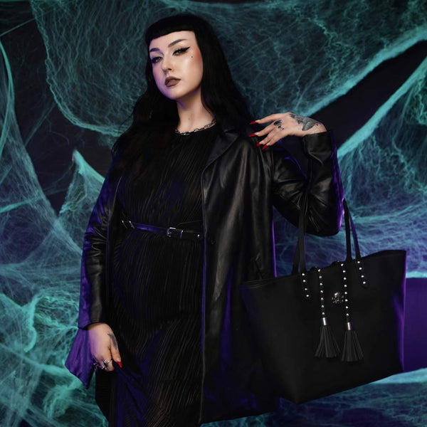 T.u.k Black Tassel Tote Bag