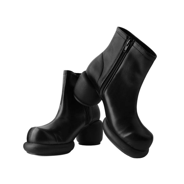 T.u.k Bubble Heel Boot Black Vegan Leather