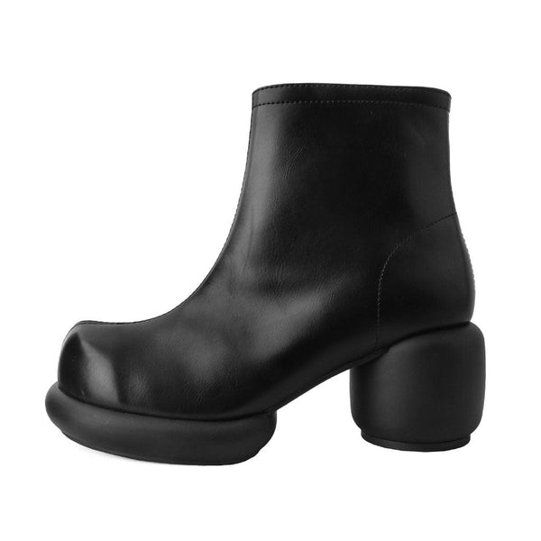 t.u.k Bubble Heel Boot Black Vegan Leather