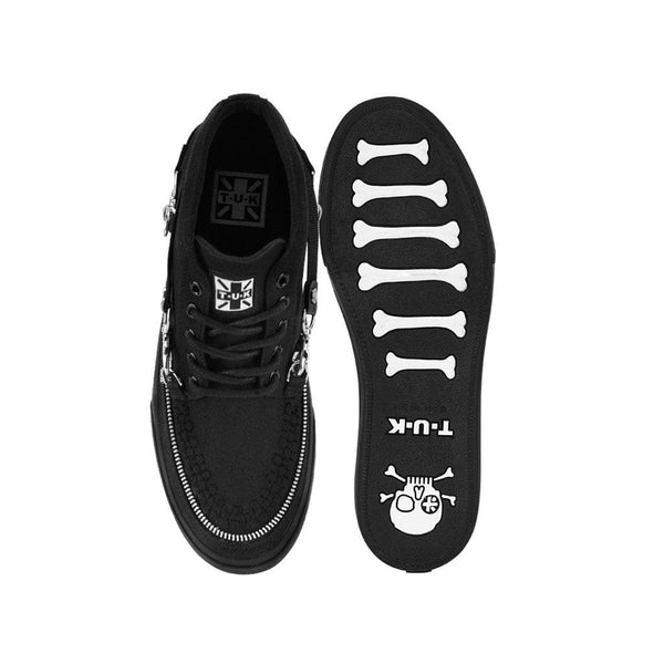 T.u.k Creeper Bondage Sneaker Mid Top Black Canvas