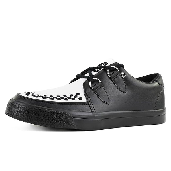 T.u.k Creeper Sneaker Black & White Leather
