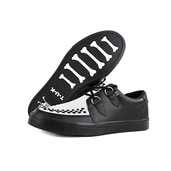 T.u.k Creeper Sneaker Black & White Leather