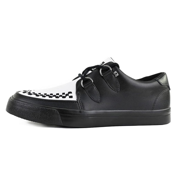 t.u.k Creeper Sneaker Black & White Leather