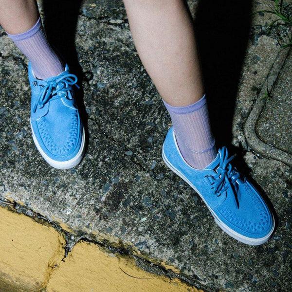 T.u.k Creeper Sneaker Blue & White Suede