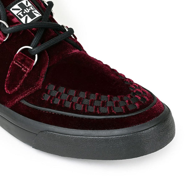 T.u.k Creeper Sneaker Burgundy Velvet