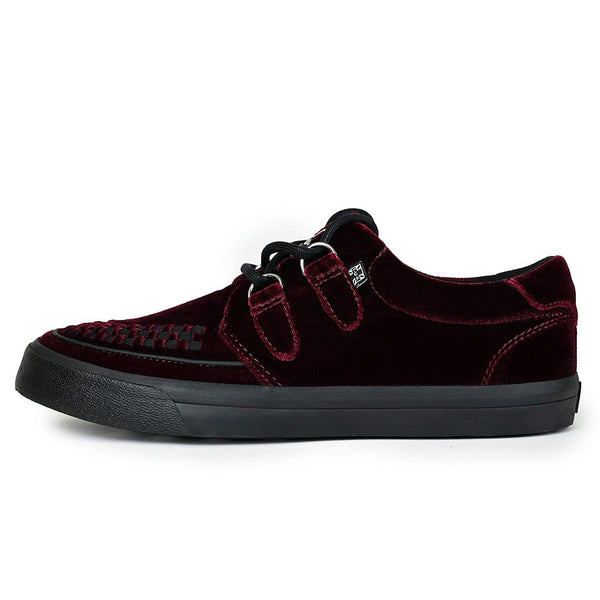t.u.k Creeper Sneaker Burgundy Velvet