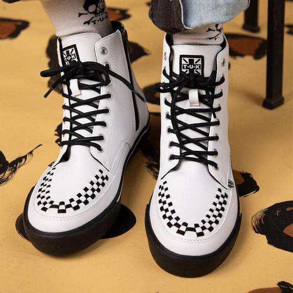 T.u.k Creeper Sneaker Hi Top White TUKskin™