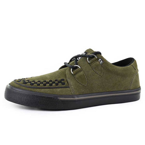 T.u.k Creeper Sneaker Khaki Green Suede